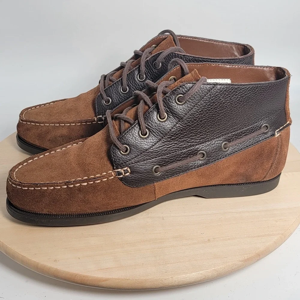 Polo Ralph Lauren Barx Chukka 2-Tone 4eye Ankle Boots Size 10.5 D